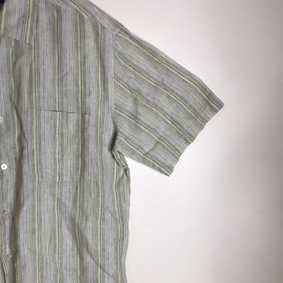 Alan flusser mens 100% linen button up shirt size XL - Picture 4 of 11